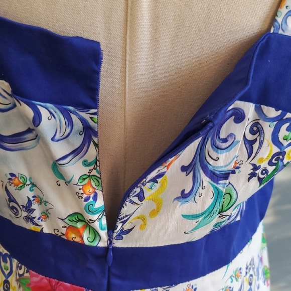 Nwt Boston Proper  Floral Dress in Blue and White - Picture 8 of 16